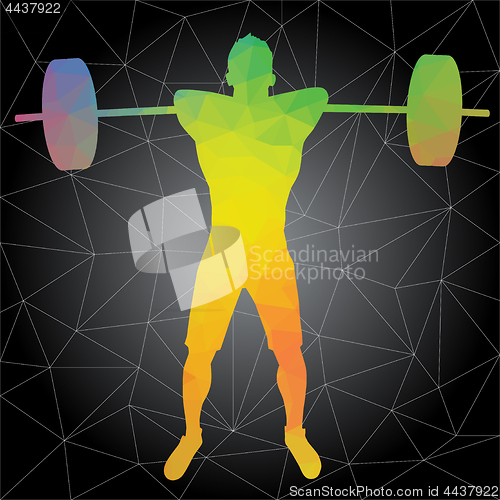 Image of Vector silhouettes of people doing fitness and crossfit workouts