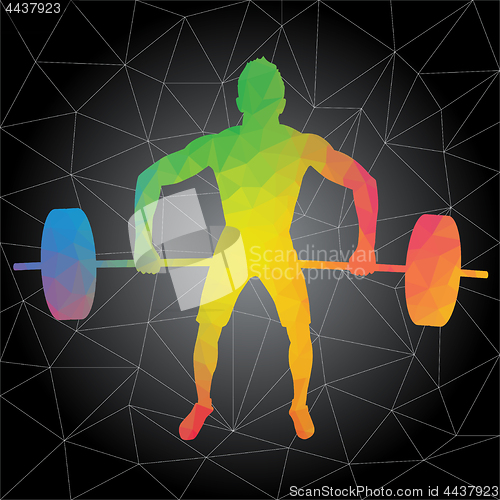 Image of Vector silhouettes of people doing fitness and crossfit workouts