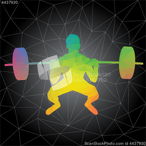 Image of Vector silhouettes of people doing fitness and crossfit workouts