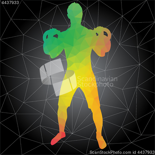 Image of Vector silhouettes of people doing fitness and crossfit workouts