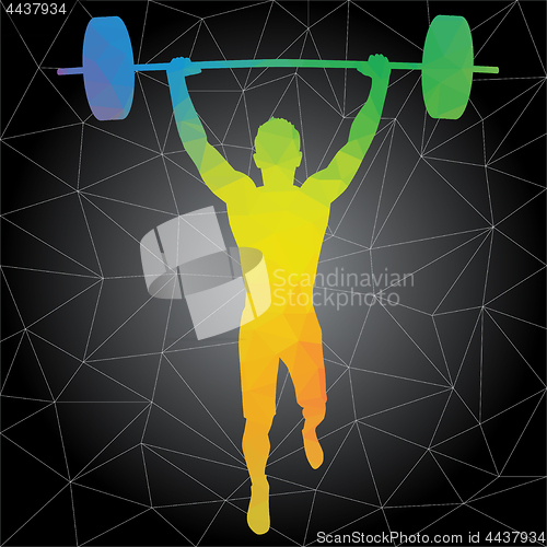 Image of Vector silhouettes of people doing fitness and crossfit workouts