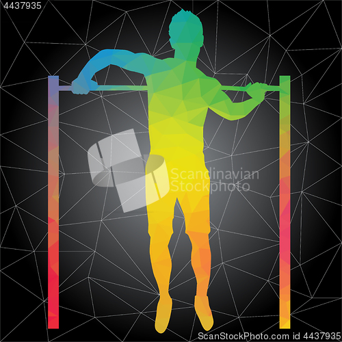 Image of Vector silhouettes of people doing fitness and crossfit workouts