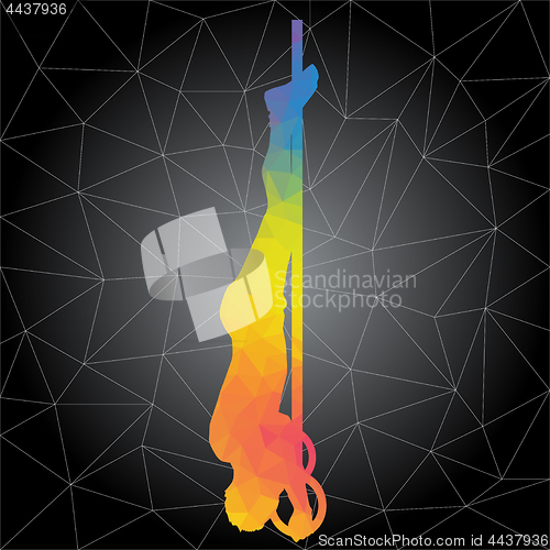 Image of Vector silhouettes of people doing fitness and crossfit workouts