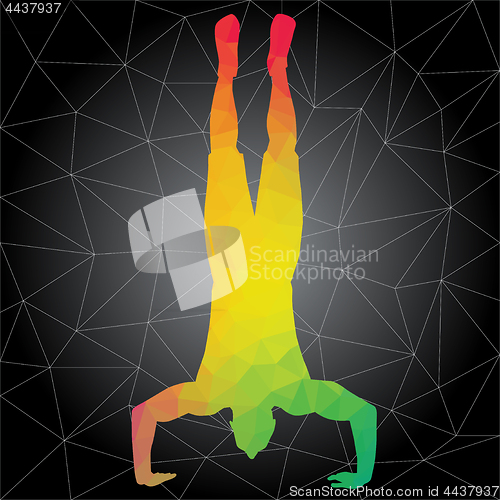 Image of Vector silhouettes of people doing fitness and crossfit workouts