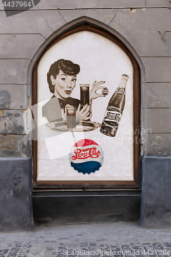 Image of Ancient advertizing of Pepsi Cola