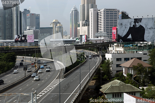 Image of Bird eye view of Bangkok roads