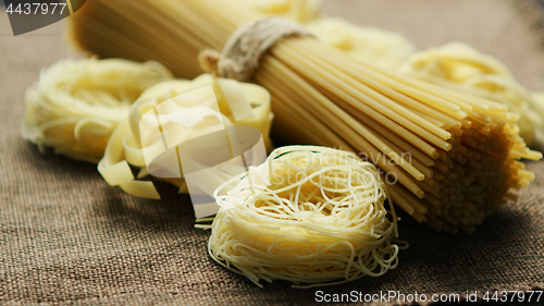 Image of Closeup of pasta and spaghetti