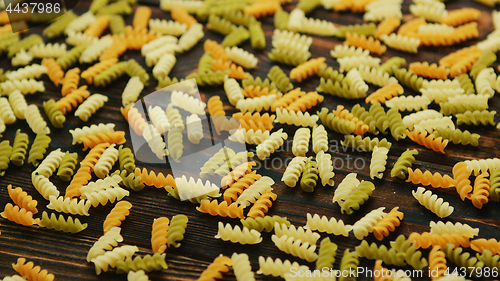 Image of Spiral macaroni of different color