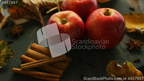 Image of Red apples and spices 