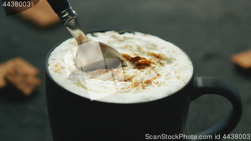 Image of Cup of coffee with cream