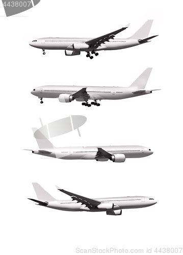 Image of airplanes isolated on white