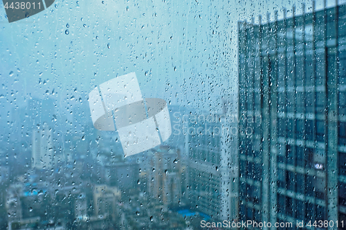 Image of Rain drops on window