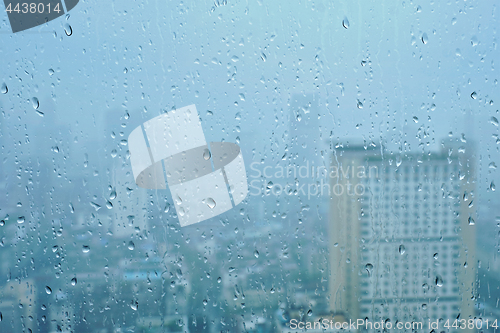 Image of Rain drops on window