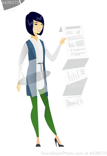 Image of Business woman giving business presentation.