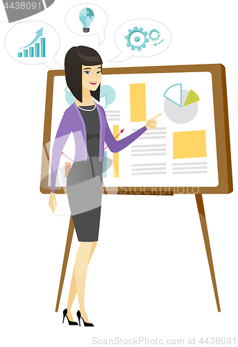 Image of Business woman giving business presentation.