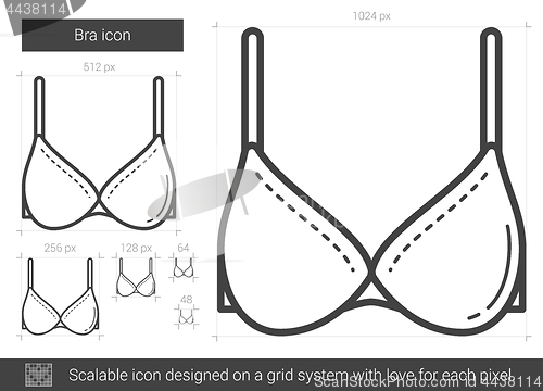 Image of Bra line icon.