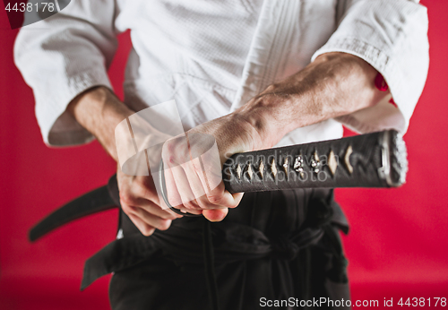 Image of The young man are training Aikido at studio