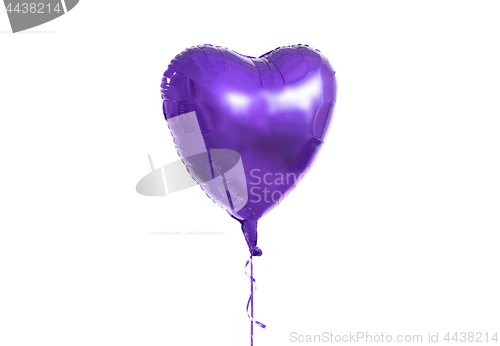 Image of close up of helium balloon over white background