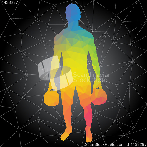 Image of Vector silhouettes of people doing fitness and crossfit workouts