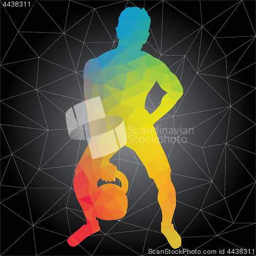 Image of Vector silhouettes of people doing fitness and crossfit workouts