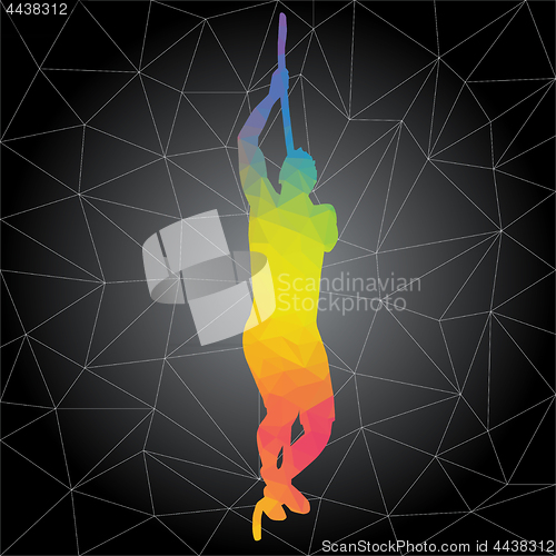 Image of Vector silhouettes of people doing fitness and crossfit workouts
