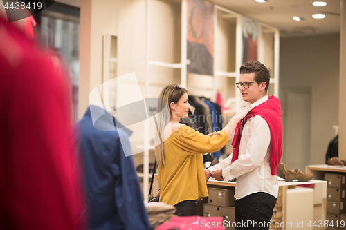 Image of couple in  Clothing Store