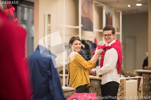 Image of couple in  Clothing Store