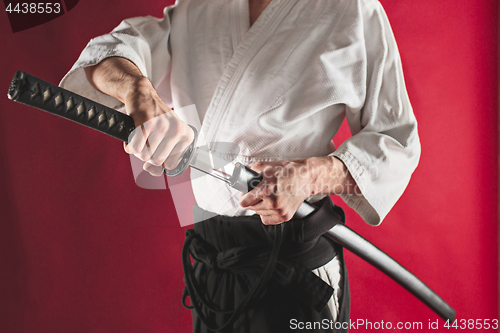 Image of The young man are training Aikido at studio