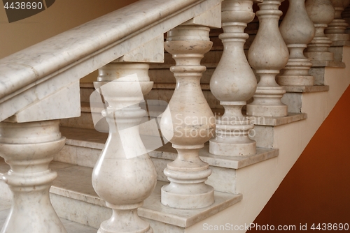 Image of ancient marmoreal stairs with balusters