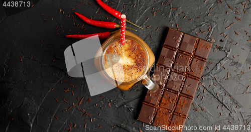 Image of Chocolate bar with coffee and chili