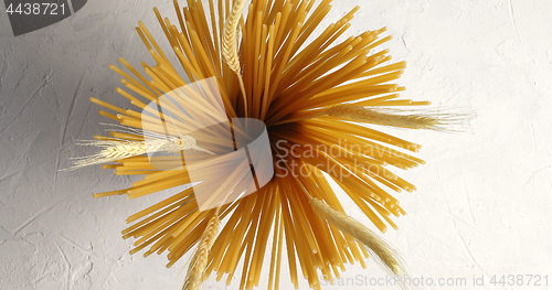 Image of Raw spaghetti with wheat