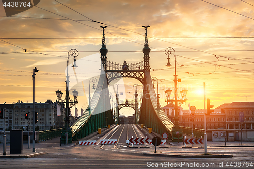 Image of Liberty bridge at sunrise