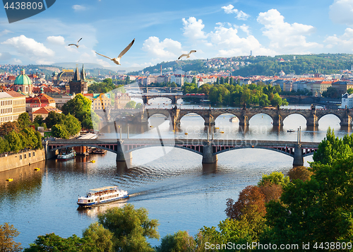 Image of Row of bridges in Prague
