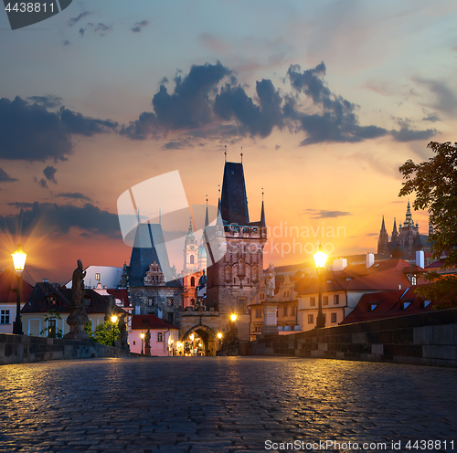 Image of Street lights on Charles Bridge