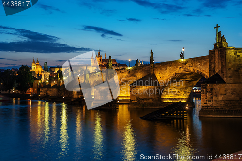 Image of Illuminated Charles Bridge