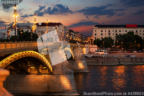 Image of Illuminated Margaret Bridge