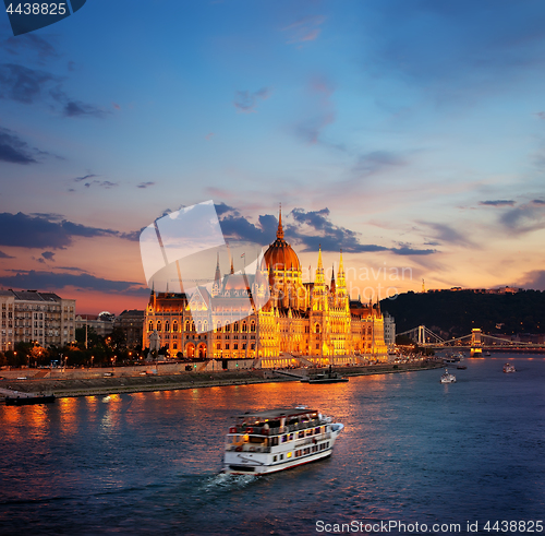 Image of Hungarian Parliament on Danube