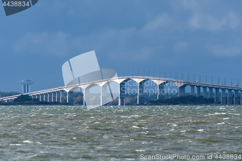 Image of Bridge with bad weather coming up