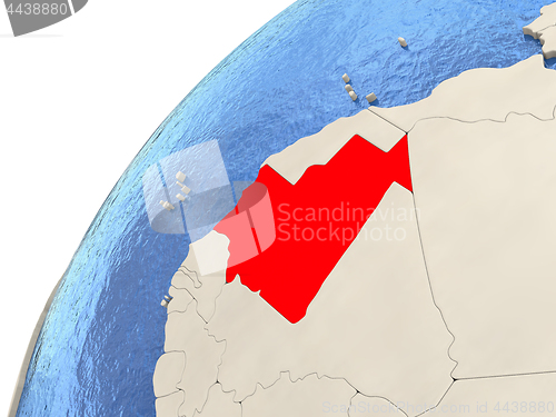 Image of Mauritania on globe