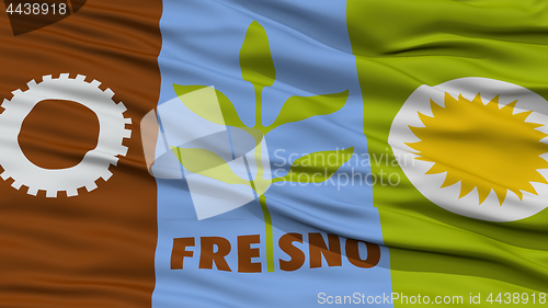 Image of Closeup of Fresno City Flag