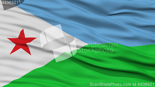 Image of Closeup Djibouti Flag