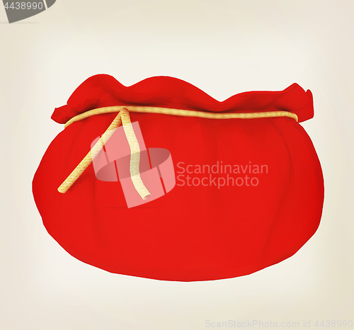 Image of Bag on a white background. 3D illustration. Vintage style