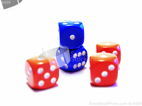 Image of Red and Blue Dices