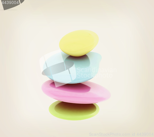 Image of Spa stones. 3D illustration. Vintage style