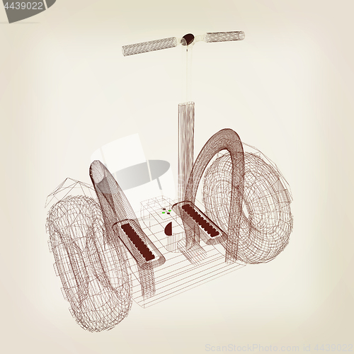 Image of Mini electrical and ecological transport on a white background. 