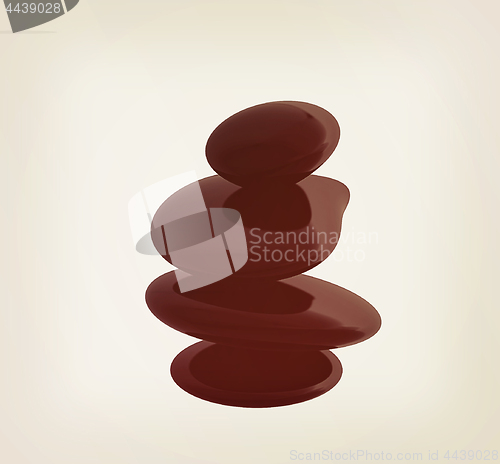 Image of Spa stones. 3D illustration. Vintage style