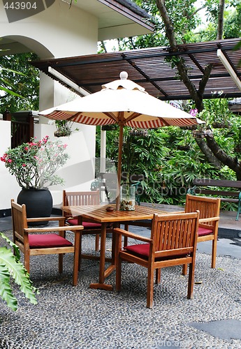 Image of Garden furniture.