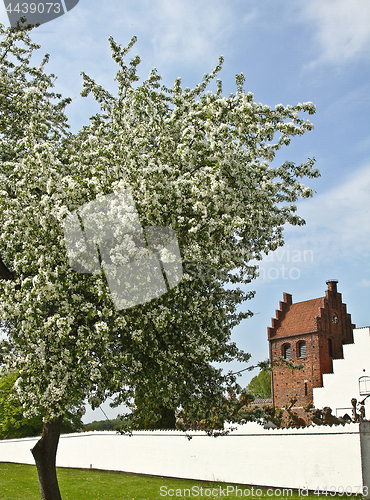 Image of Sollerod church in spring