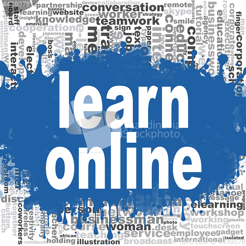 Image of Learn online word cloud