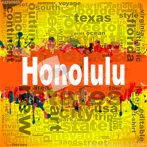 Image of Honolulu word cloud design